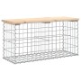Gabionen-Design-Gartenbank aus massivem Kiefernholz, 83 x 31,5 x 42 cm von vidaXL, Gartenbänke - Ref: Foro24-834347, Preis: 5...