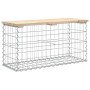 Gabionen-Design-Gartenbank aus massivem Kiefernholz, 83 x 31,5 x 42 cm von vidaXL, Gartenbänke - Ref: Foro24-834347, Preis: 5...