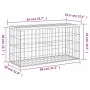 Gabion design garden bench solid pine wood 83x31.5x42cm by vidaXL, garden benches - Ref: Foro24-834347, Price: 56,45 €, Disco...