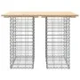 Banco de jardín diseño gaviones madera maciza pino 100x70x72 cm de vidaXL, Bancos de jardín - Ref: Foro24-834362, Precio: 76,...