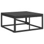 Conjunto de sofá de jardín con cojín 13 pcs Negro Aluminio