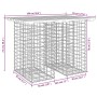 Gabionen-Design-Gartenbank aus massivem Kiefernholz, 100 x 70 x 72 cm von vidaXL, Gartenbänke - Ref: Foro24-834362, Preis: 77...