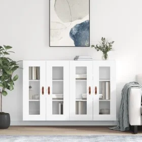 Wandschränke 2 Stück aus weißem Ingenieurholz von vidaXL, Sideboards - Ref: Foro24-3197913, Preis: 156,31 €, Rabatt: %