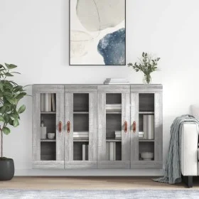 Wall cabinets 2 pcs Sonoma gray engineered wood by vidaXL, Sideboards - Ref: Foro24-3197919, Price: 162,26 €, Discount: %
