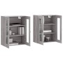 Wall cabinets 2 pcs Sonoma gray engineered wood by vidaXL, Sideboards - Ref: Foro24-3197919, Price: 164,58 €, Discount: %