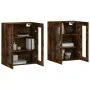 Wall cabinets 2 units engineered wood smoked oak by vidaXL, Sideboards - Ref: Foro24-3197926, Price: 171,00 €, Discount: %