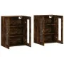 Wall cabinets 2 units engineered wood smoked oak by vidaXL, Sideboards - Ref: Foro24-3197926, Price: 171,00 €, Discount: %