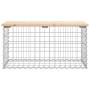 Gartenbank Design Gabion massives Kiefernholz 83x44x42 cm von vidaXL, Gartenbänke - Ref: Foro24-834356, Preis: 64,01 €, Rabat...