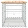 Garden bench design with gabion baskets made of solid pine wood 83x44x42 cm by vidaXL, garden benches - Ref: Foro24-834356, P...