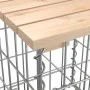 Garden bench design with gabion baskets made of solid pine wood 83x44x42 cm by vidaXL, garden benches - Ref: Foro24-834356, P...