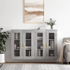 Wall cabinets 2 pcs Sonoma gray engineered wood by vidaXL, Sideboards - Ref: Foro24-3197927, Price: 154,06 €, Discount: %