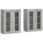 Wandschränke 2 Stk. Sonomagraues Holzwerkstoff von vidaXL, Sideboards - Ref: Foro24-3197927, Preis: 154,06 €, Rabatt: %