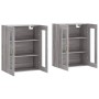 Armarios de pared 2 uds madera de ingeniería gris Sonoma de vidaXL, Aparadores - Ref: Foro24-3197927, Precio: 158,96 €