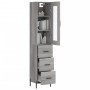 Aparador alto madera contrachapada gris Sonoma 34,5x34x180 cm de vidaXL, Aparadores - Ref: Foro24-3199247, Precio: 127,81 €, ...