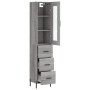 Aparador alto madera contrachapada gris Sonoma 34,5x34x180 cm de vidaXL, Aparadores - Ref: Foro24-3199247, Precio: 127,81 €, ...