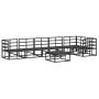 Conjunto de sofá de jardín con cojín 7 pcs Negro Aluminio