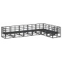 Conjunto de sofá de jardín con cojín 7 pcs Negro Aluminio