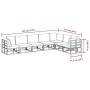 Conjunto de sofá de jardín con cojín 7 pcs Negro Aluminio