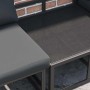 Conjunto de sofá de jardín con cojín 8 pcs Negro Aluminio
