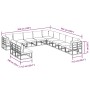 Conjunto de sofá de jardín con cojín 11 pcs Negro Aluminio