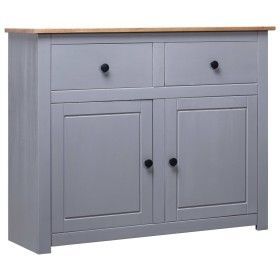 Gray Panama style solid pine wood sideboard 93x40x80 cm by vidaXL, Sideboards - Ref: Foro24-282698, Price: 161,54 €, Discount: %