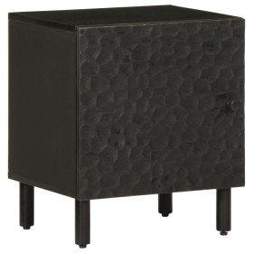 Mesita de noche de madera maciza de mango negra 40x33x46 cm Mesita de noche de madera maciza de mango negra 40x33x46 cm