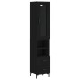 Aparador de madera contrachapada negro 34,5x34x180 cm de vidaXL, Aparadores - Ref: Foro24-3199298, Precio: 113,52 €, Descuent...