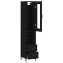 Aparador de madera contrachapada negro 34,5x34x180 cm de vidaXL, Aparadores - Ref: Foro24-3199298, Precio: 113,52 €, Descuent...