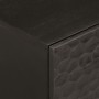 Mesita de noche de madera maciza de mango negra 40x33x46 cm