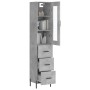 Aparador de madera contrachapada gris hormigón 34,5x34x180 cm de vidaXL, Aparadores - Ref: Foro24-3199245, Precio: 124,10 €, ...