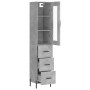 Aparador de madera contrachapada gris hormigón 34,5x34x180 cm de vidaXL, Aparadores - Ref: Foro24-3199245, Precio: 124,10 €, ...