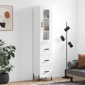 Aparador alto madera contrachapada blanco 34,5x34x180 cm de vidaXL, Aparadores - Ref: Foro24-3199241, Precio: 127,03 €, Descu...