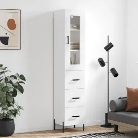 Aparador alto madera contrachapada blanco 34,5x34x180 cm de vidaXL, Aparadores - Ref: Foro24-3199241, Precio: 123,83 €, Descu...