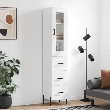 Tall white plywood sideboard 34.5x34x180 cm by vidaXL, Sideboards - Ref: Foro24-3199241, Price: 127,03 €, Discount: %