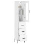 Aparador alto madera contrachapada blanco 34,5x34x180 cm de vidaXL, Aparadores - Ref: Foro24-3199241, Precio: 126,92 €, Descu...