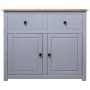 Graues Sideboard aus massivem Kiefernholz im Panama-Stil, 93 x 40 x 80 cm von vidaXL, Sideboards - Ref: Foro24-282698, Preis:...