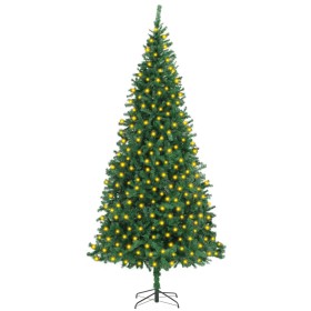 Árbol de Navidad artificial con luces LED verde 300 cm