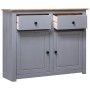 Graues Sideboard aus massivem Kiefernholz im Panama-Stil, 93 x 40 x 80 cm von vidaXL, Sideboards - Ref: Foro24-282698, Preis:...