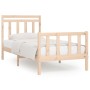 Solid pine wood bed frame 90x200 cm by vidaXL, Beds and slatted bases - Ref: Foro24-3107013, Price: 90,86 €, Discount: %