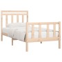 Solid pine wood bed frame 90x200 cm by vidaXL, Beds and slatted bases - Ref: Foro24-3107013, Price: 90,86 €, Discount: %