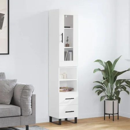 Hohes Sideboard aus weißem Sperrholz, 34,5 x 34 x 180 cm von vidaXL, Sideboards - Ref: Foro24-3199321, Preis: 115,13 €, Rabat...