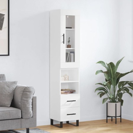 Hohes Sideboard aus weißem Sperrholz, 34,5 x 34 x 180 cm von vidaXL, Sideboards - Ref: Foro24-3199321, Preis: 116,46 €, Rabat...