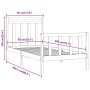 Bettgestell aus massivem Kiefernholz, 90 x 200 cm von vidaXL, Betten und Lattenroste - Ref: Foro24-3107013, Preis: 90,86 €, R...