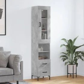 Sideboard aus grauem Betonsperrholz 34,5x34x180 cm von vidaXL, Sideboards - Ref: Foro24-3199301, Preis: 111,09 €, Rabatt: %