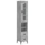 Gray concrete plywood sideboard 34.5x34x180 cm by vidaXL, Sideboards - Ref: Foro24-3199301, Price: 111,28 €, Discount: %