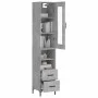 Gray concrete plywood sideboard 34.5x34x180 cm by vidaXL, Sideboards - Ref: Foro24-3199301, Price: 111,28 €, Discount: %