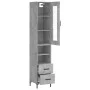 Gray concrete plywood sideboard 34.5x34x180 cm by vidaXL, Sideboards - Ref: Foro24-3199301, Price: 111,28 €, Discount: %
