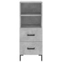 Gray concrete plywood sideboard 34.5x34x180 cm by vidaXL, Sideboards - Ref: Foro24-3199301, Price: 112,63 €, Discount: %