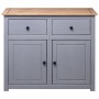 Graues Sideboard aus massivem Kiefernholz im Panama-Stil, 93 x 40 x 80 cm von vidaXL, Sideboards - Ref: Foro24-282698, Preis:...
