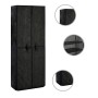 Mueble zapatero de tela con funda negro 60x30x166 cm